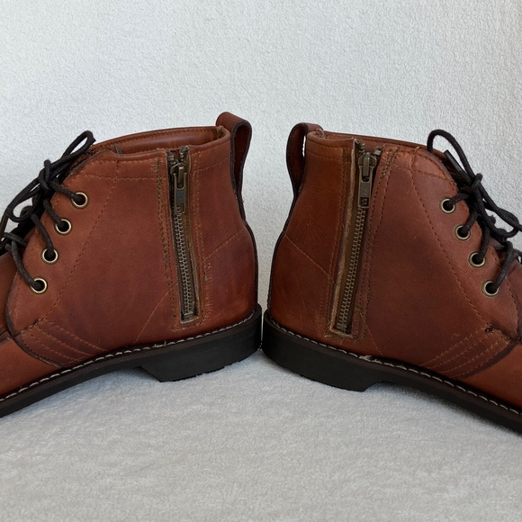 Vintage St. Paul Gokey Field Boots Moc Toe Vibram Gro-Cord Side Zip Sz 10A Brown main image 4